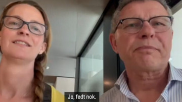 Kirsten Hjelm Lund og Lars Aabling-Thomsen fortæller som optakt til repræsentantskabsmødet 2024