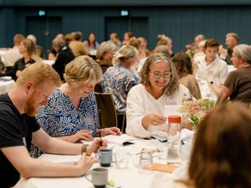 Gruppearbejde på seminar for tillidsvalgte i Sydbank