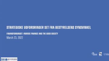 Strategiske Udfordringer Set Fra Bestyrelsens Synsvinkel