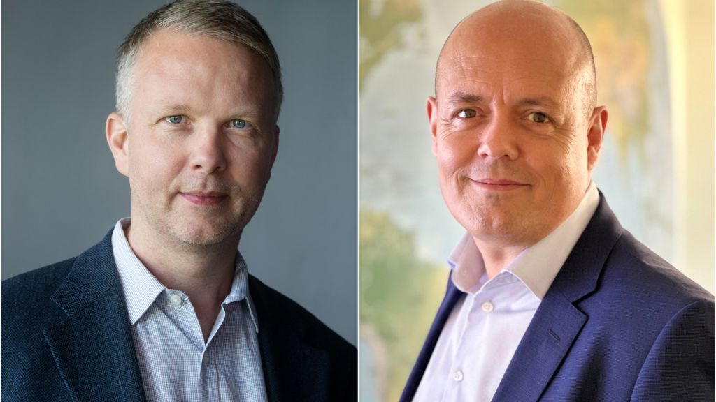 næstformand i Finansforbundet Jakob Thorgaard og Søren Hjortflod