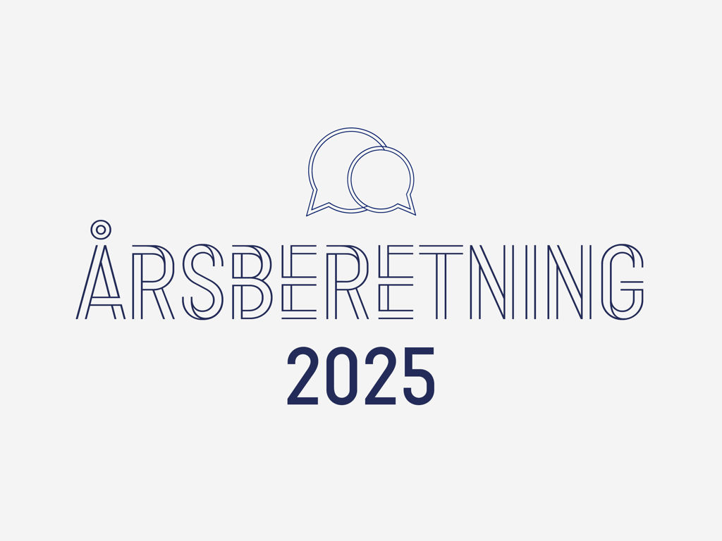 Infografik med teksten Årsberetning 2025