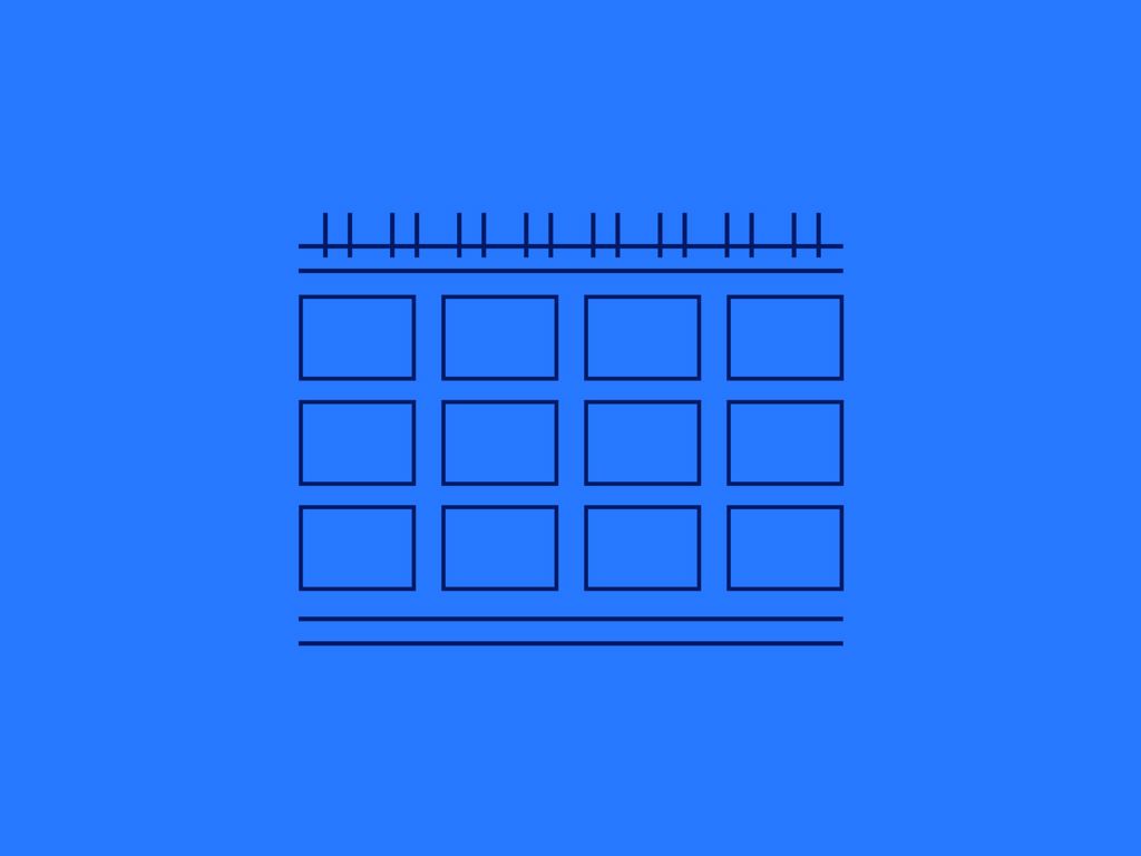 Grafisk illustration af en kalender