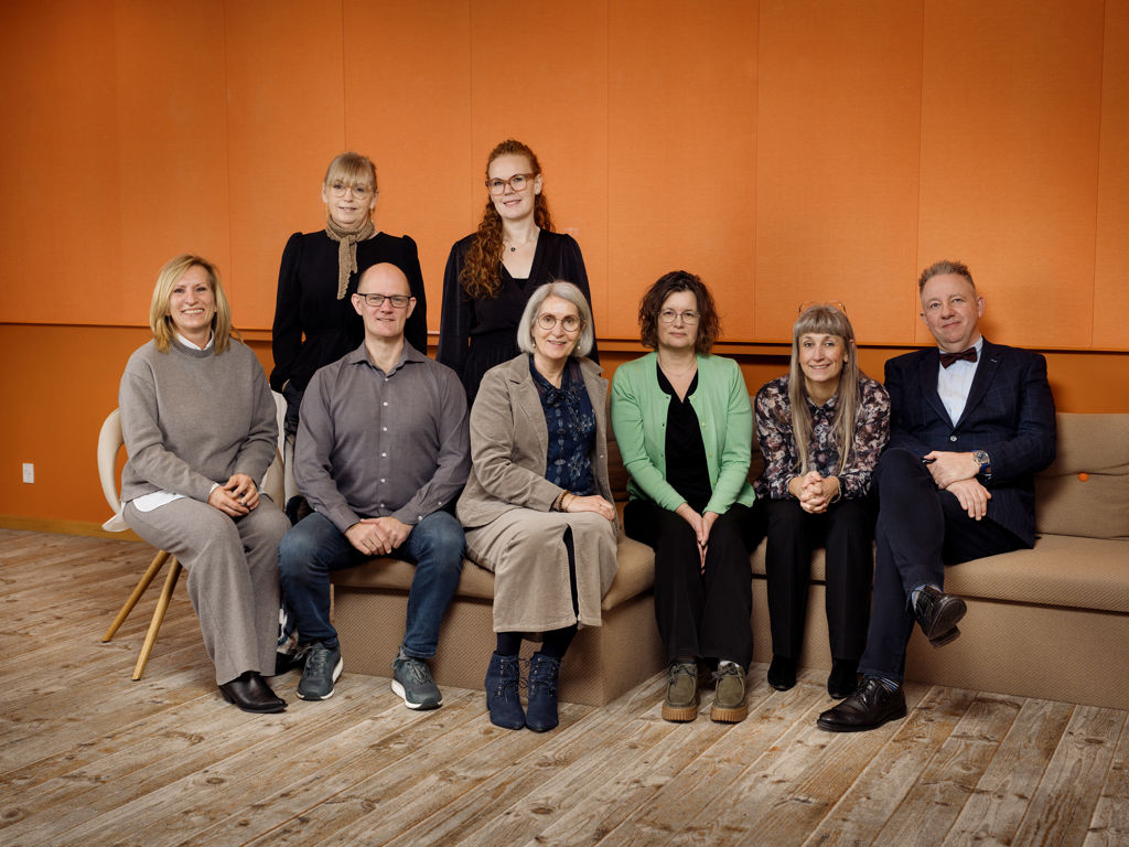 Bestyrelsen i Finansforbundet Jyske Bank Kreds fra venstre Pernille Sværke, May-BrittMygh, Henning Johansen, Tilde Brokholm, Marianne Lillevang, Line Fuglkjær, Henriette Hoffmann, Thomas Nedergaard