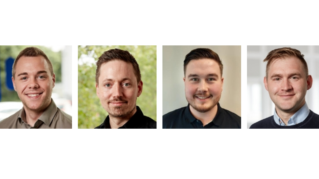 Tillidsrepræsentanterne Morten Egon Olsen (Lyngby), Henrik Kjær Dalum (Medarbejderbanken Aarhus) og Jacob Dagø (Hørsholm) samt arbejdsmiljørepræsentant Thue Michelsen (Hillerød)
