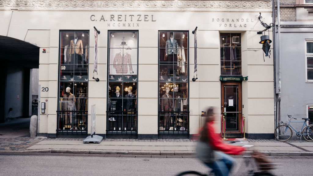 Facaden på David Krarups butik i København.