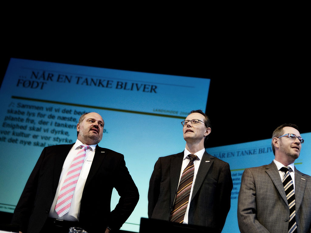 Allan Bang, formand indtil 2009, sammen med de daværende næstformand Kent Petersen og Michael Budolfsen. 