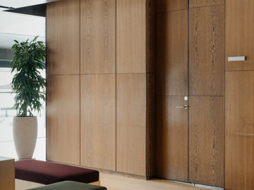 Panelbeklædte vægge i Jyske Banks københavnske domicil