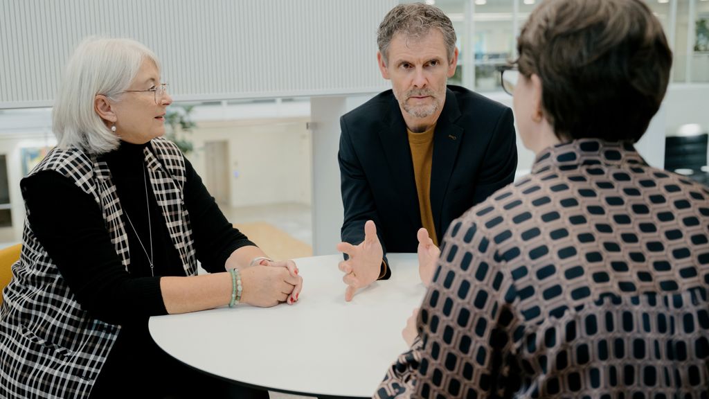 tre kollegaer til møde