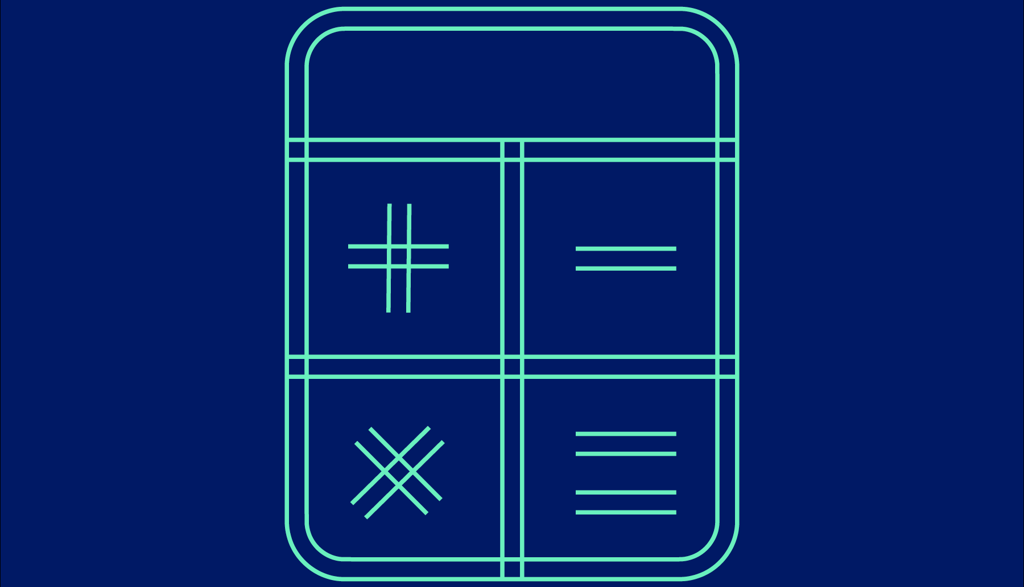 Illustration af lommeregner