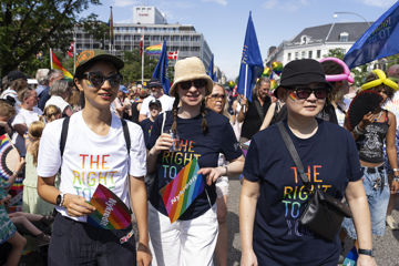 Tre mennesker fra Pride