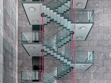 en zigzag trappe i National Banken