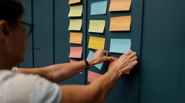 Gruppearbejde med post-it