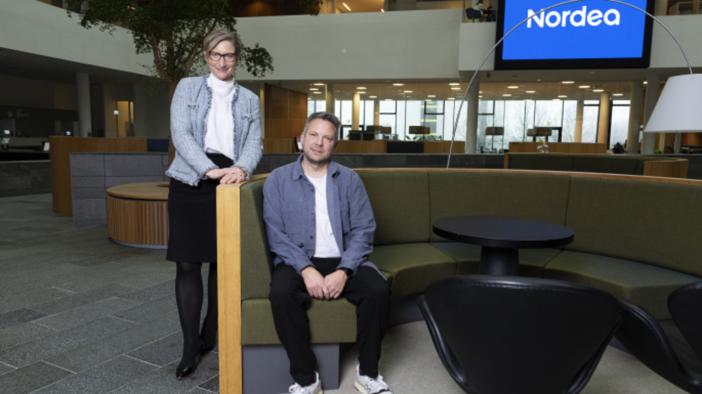 Sanne Fredenslund, bankdirektør med ansvar for Private Banking i Nordea, og tillidsrepræsentant Lasse Bentholm-Pedersen